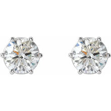 Load image into Gallery viewer, 2 CTW Lab-Grown Diamond Earrings 14k White Gold
