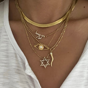 14k Star of David Magen David Diamond Par Par Necklace 🦋