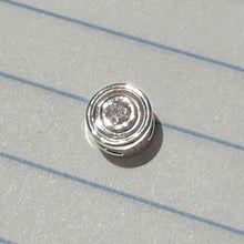 Load image into Gallery viewer, 2.4 mm Round Bezel-Set Lab Diamond Slide Pendant Sterling Silver
