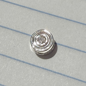 2.4 mm Round Bezel-Set Lab Diamond Slide Pendant Sterling Silver