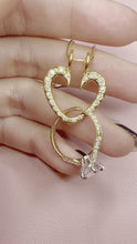 Load and play video in Gallery viewer, Custom Diamond Heart Ring Keeper - reversible
