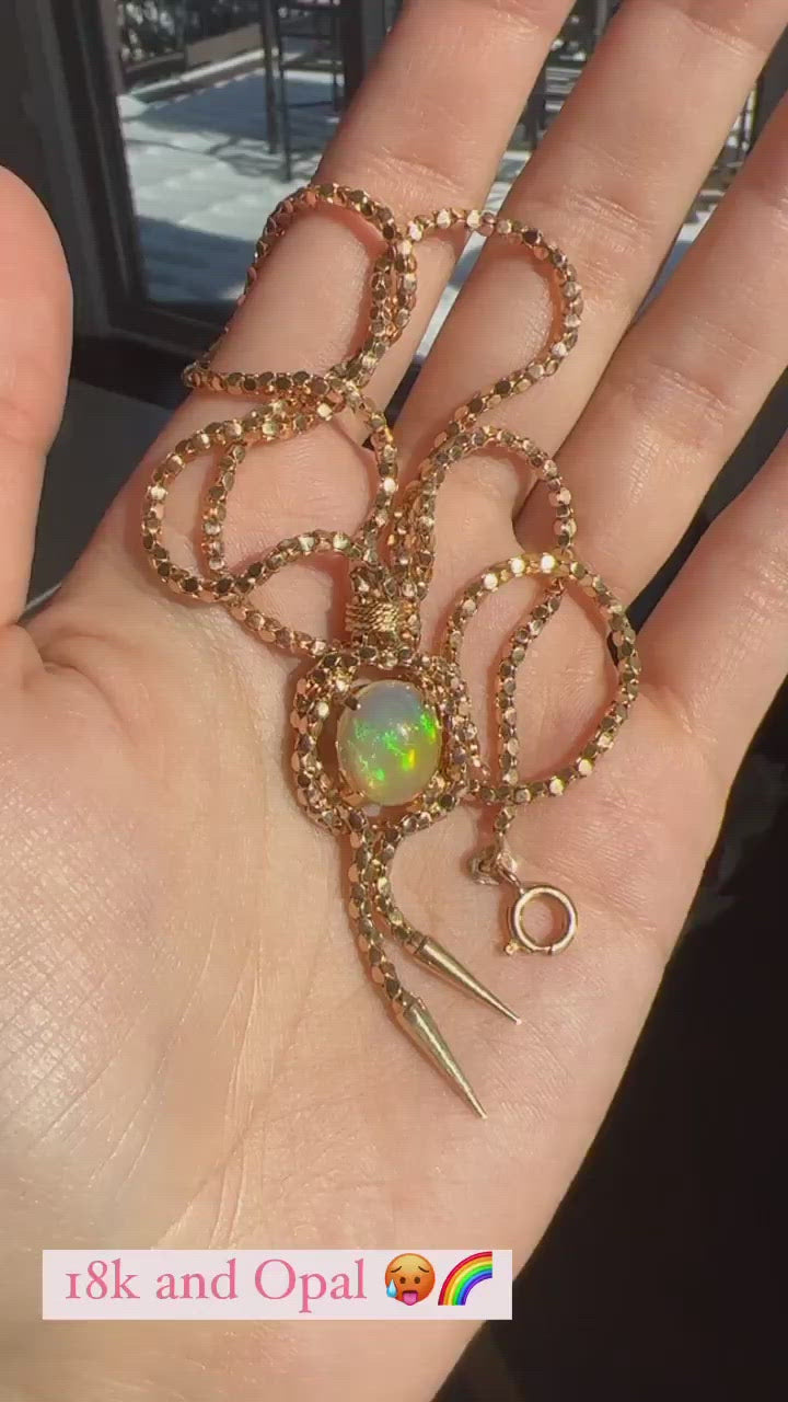 18k Ethiopian Opal Necklace