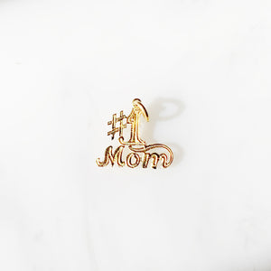 14k "#1 Mom" Charm