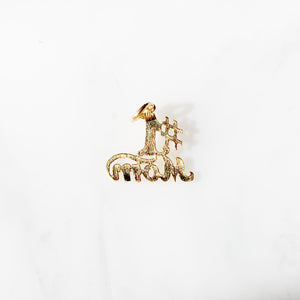 14k "#1 Mom" Charm