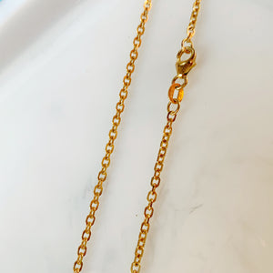 18k Round Open Link Chain Necklace