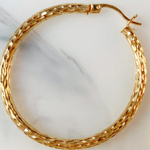 Load image into Gallery viewer, Diamond-Cut Hoop Earrings
