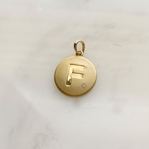 “F” Medallion with Diamond