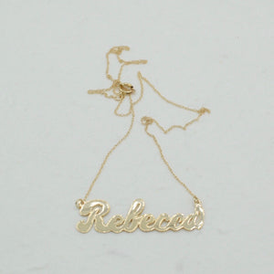 Rebecca Nameplate Necklace