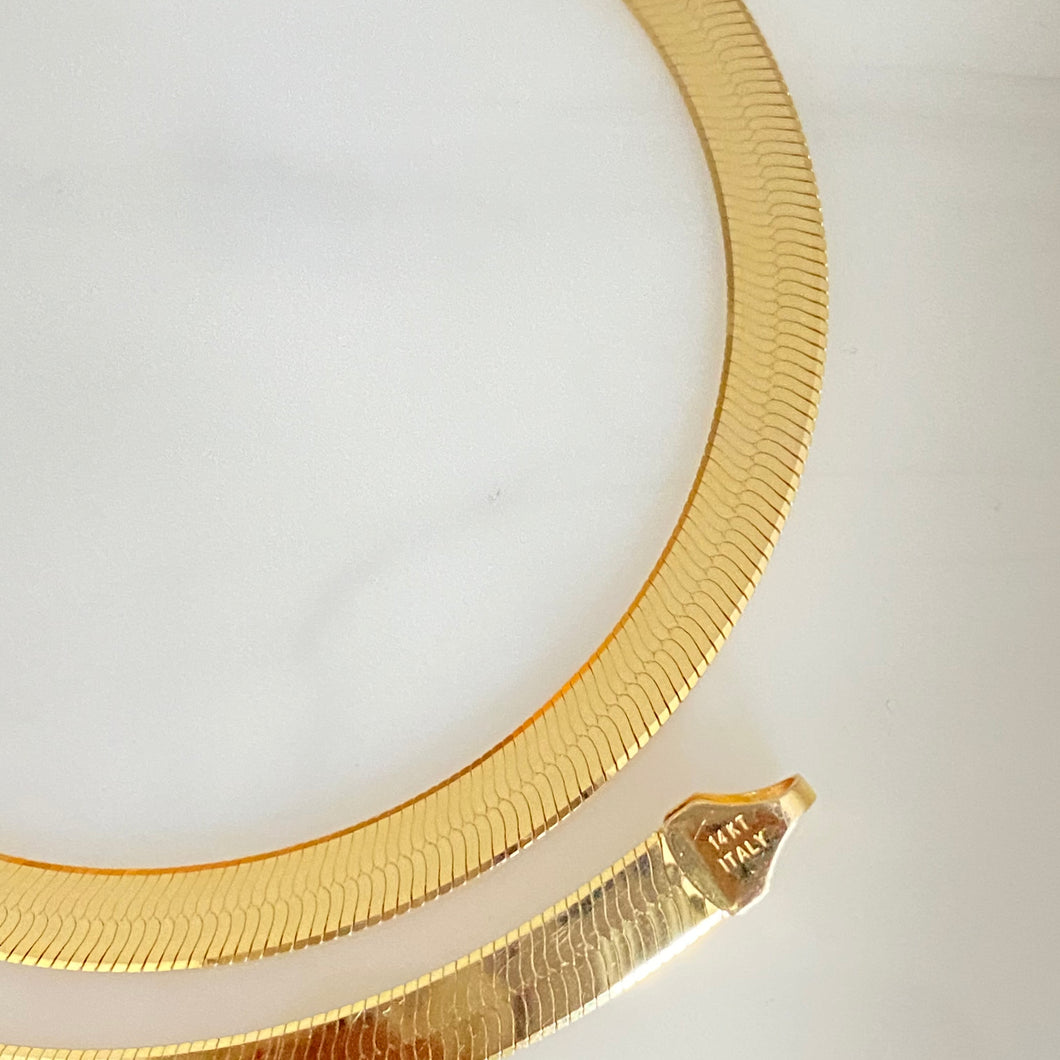Italian Herringbone Chain (Liquid Gold)