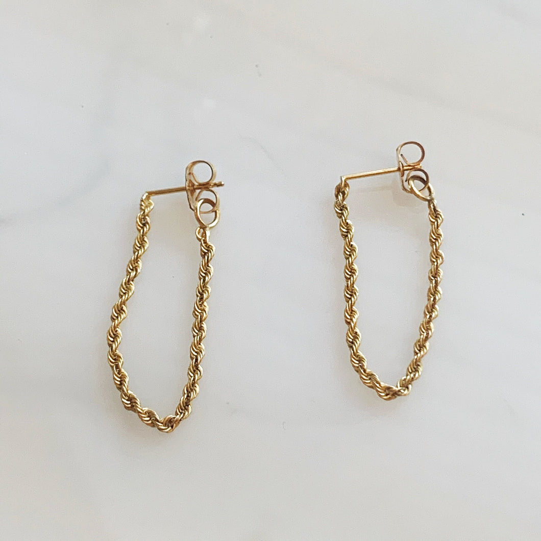Rope Dangly Earrings Long & Lean