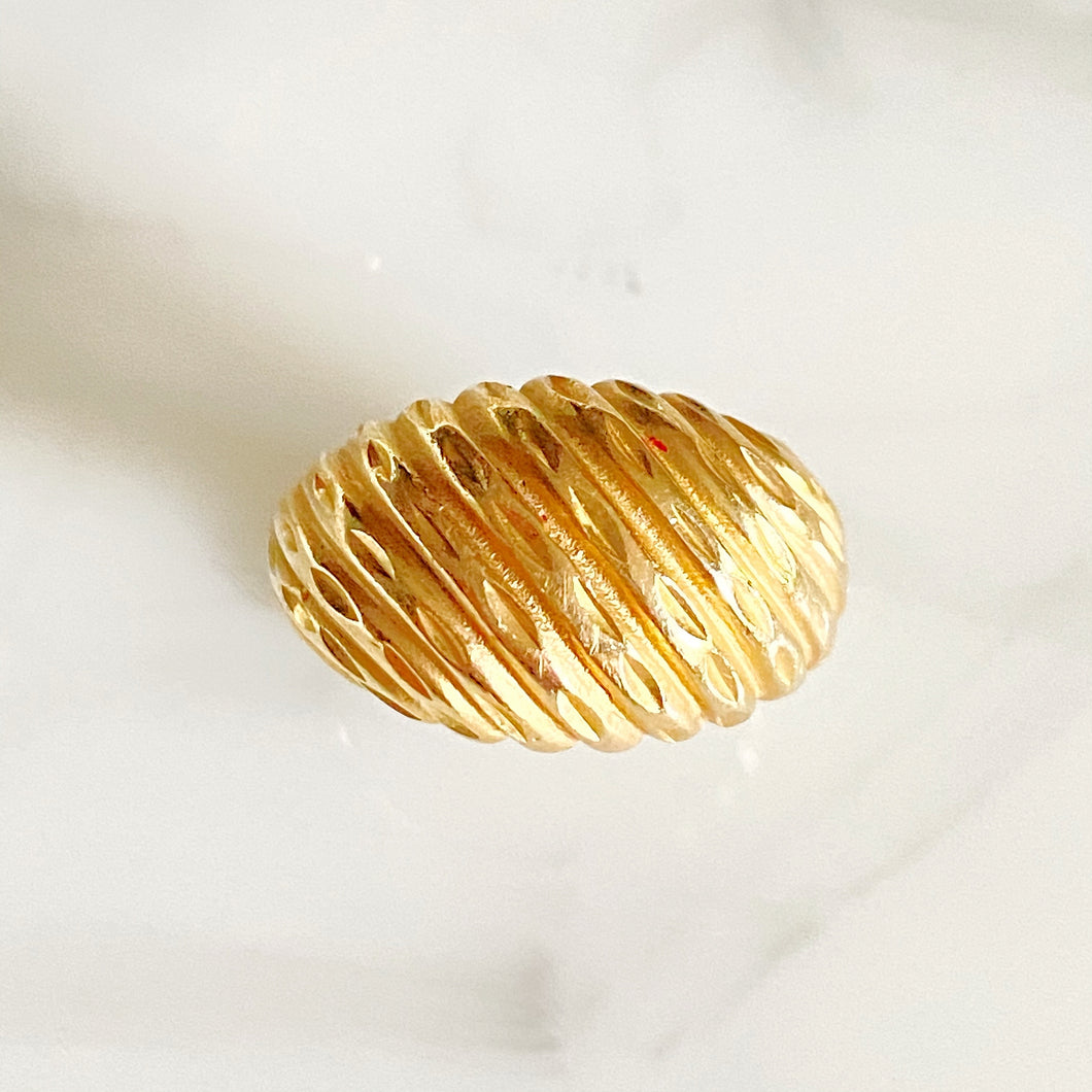 High Dome Croissant Ring