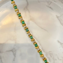 Load image into Gallery viewer, Emerald and Diamond Bracelet
