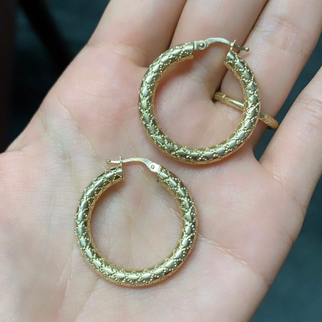 Textured Hoops 29mm by 4mm