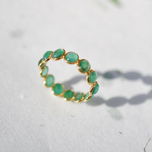 Load image into Gallery viewer, Emerald Cabochon Eternity Band
