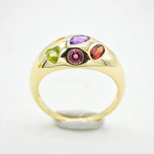 Load image into Gallery viewer, Multi Gemstone Gypsy Dome Band
