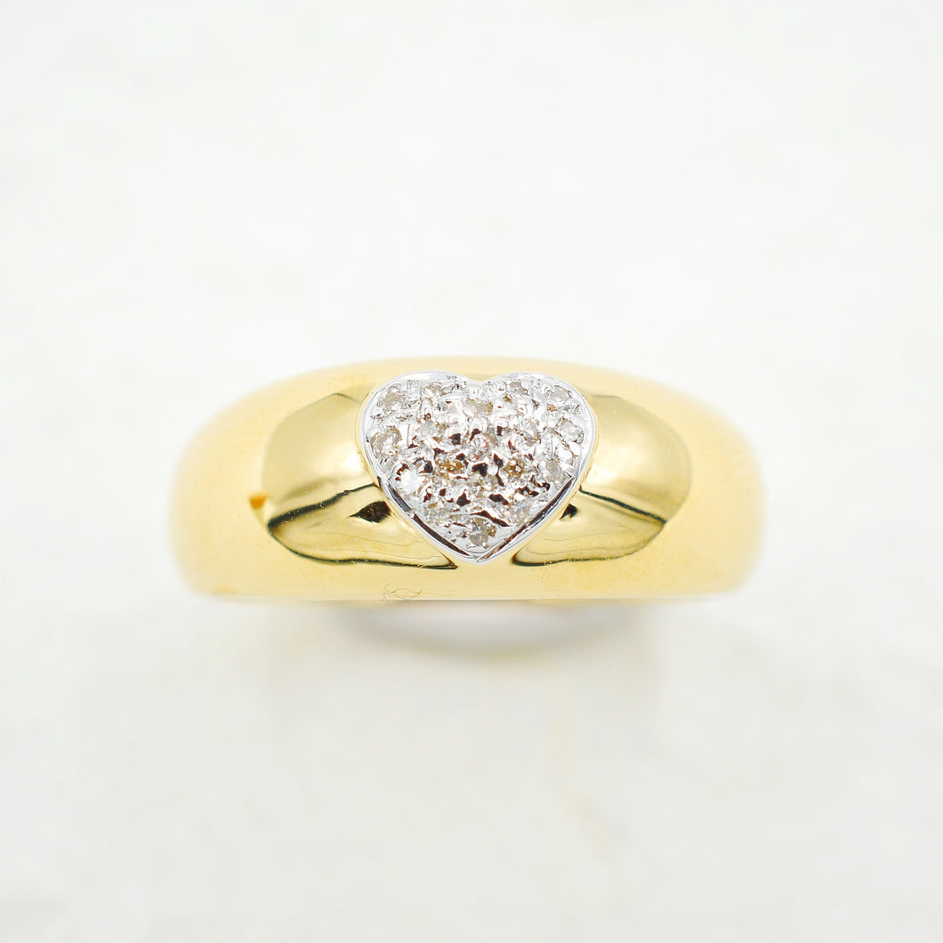 Heart Dome Band 18k