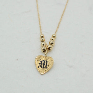 “M” Heart Necklace