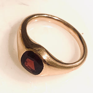 Garnet Stone 14k Ring
