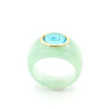 Load image into Gallery viewer, Jade Topaz Cabochon Ring

