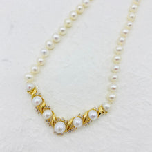 Load image into Gallery viewer, Pearl, Diamond, 14k Necklace
