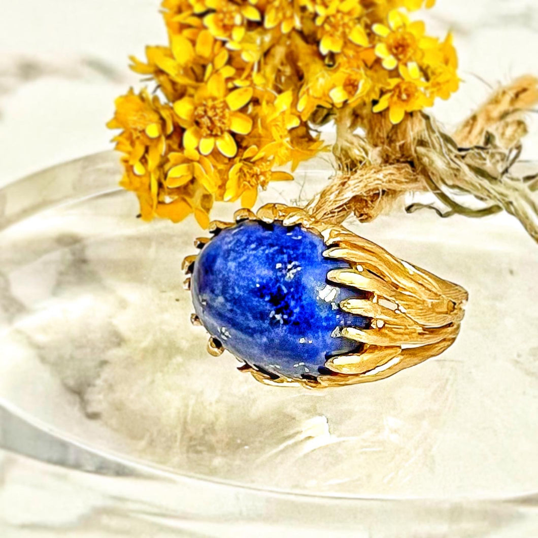 Lapis Lazuli Cabochon Ring