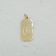 Load image into Gallery viewer, Old English “T” Dog Tag Pendant
