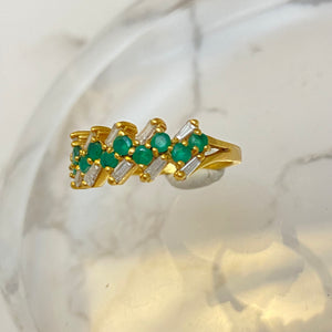 18K Emerald and Diamond Ring