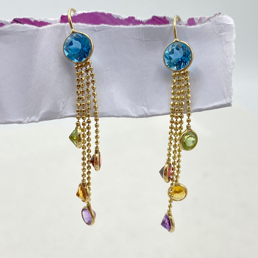 Rainbow Gemstone Dangles