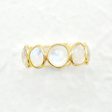 Load image into Gallery viewer, 18k Moonstone Slice Ring
