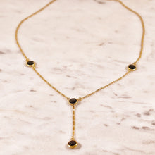 Load image into Gallery viewer, Lavalier Figaro Chain &amp; Glass Bead Necklace
