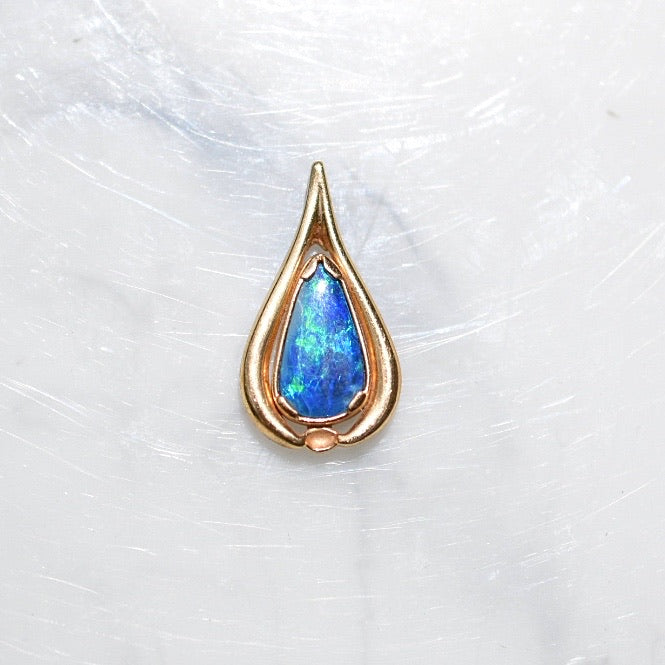 Fiery Blue Opal Pendant