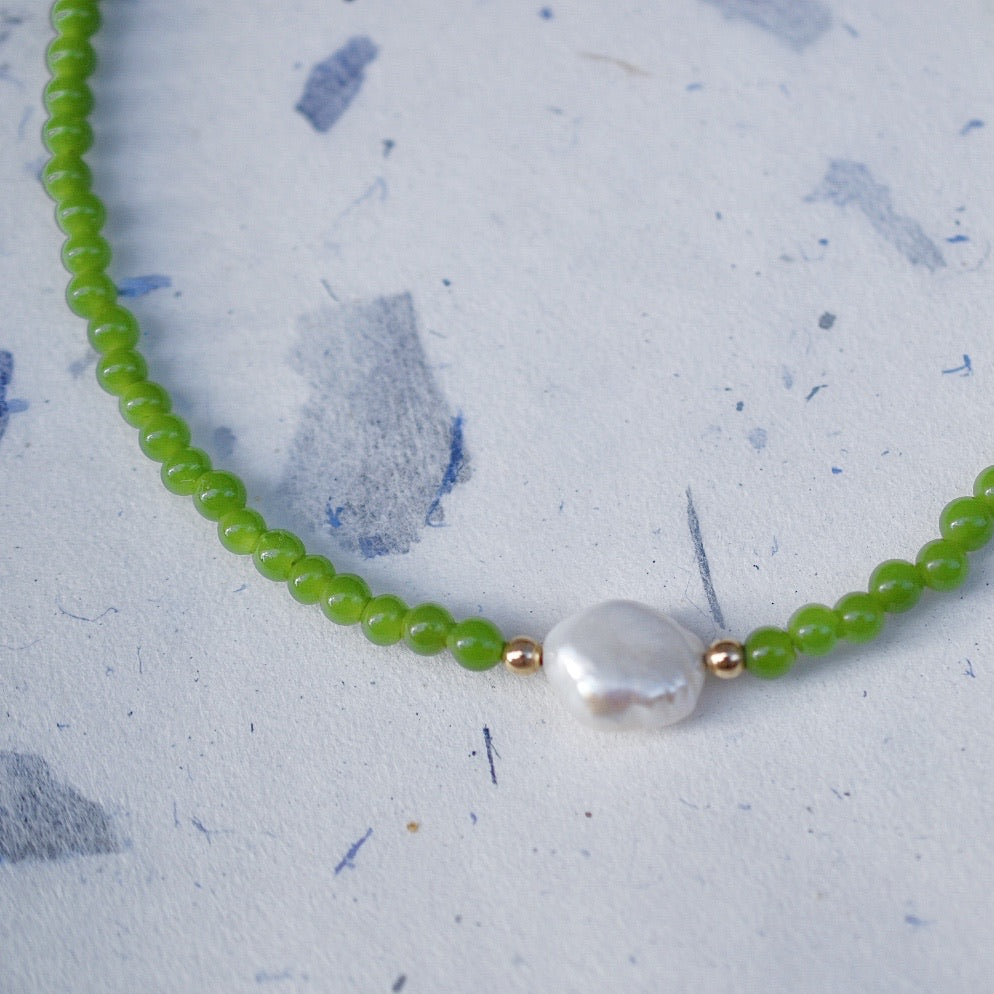 Jade Pearl Necklace