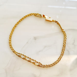 14k Genuine Diamond Rope Bracelet