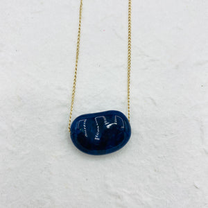 Lucky Sodalite Bean Necklace