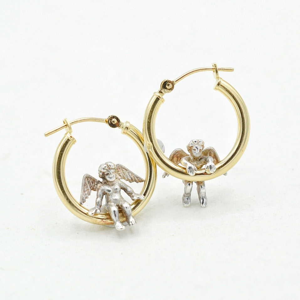 Small Cherub Hoops