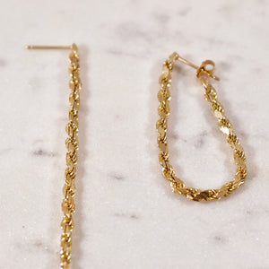 14k Dangly Rope Earrings